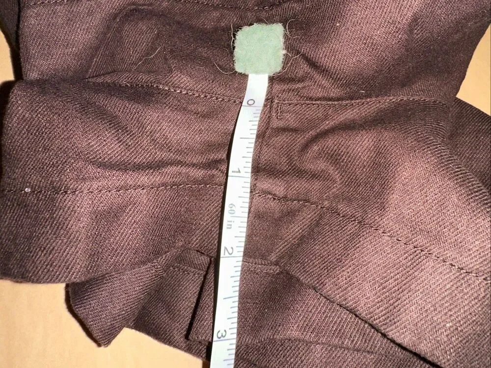 Uniqlo XL Linen Cotton High Waist Pleated Shorts Dark Brown